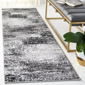 SAFAVIEH Area Rug 8×10 – Adirondack Collection – Large – Silver & Black, Modern Abstract Design, Non-Shedding & Easy Cleaning, Ideal for Living Room, Bedroom, Office, Dining Space (ADR112A)(Silver/Multi)