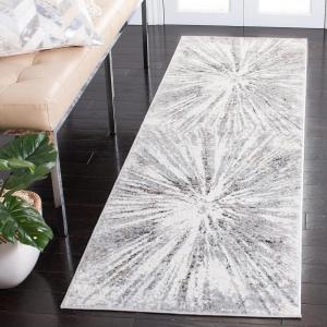 SAFAVIEH Area Rug 8×10 – Amelia Collection – Large – Grey & Blue, Modern Design, Non-Shedding & Easy Cleaning, Ideal for Living Room, Bedroom, Office, Dining Space (ALA449F)(Grey/Gold)