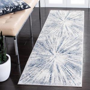 SAFAVIEH Area Rug 8×10 – Amelia Collection – Large – Grey & Blue, Modern Design, Non-Shedding & Easy Cleaning, Ideal for Living Room, Bedroom, Office, Dining Space (ALA449F)(Grey/Blue)