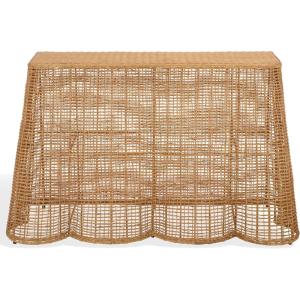 SAFAVIEH Couture – Jilliette Natural Rattan Console Table – Handwoven Boho Coastal Design – Sculptural Base – Fully Assembled – Ideal for Entryway, Living Room, 52″ W x 19.3″ D x 31.5″ H (CWK3024A)(Natural)