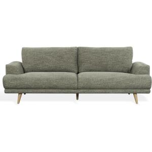 SAFAVIEH Couture – Nikolai Sofa – Mid-Century Modern Style – Taupe Chenille Upholstery – Ideal for Living Room, Family Room, 89.4″ W x 37″ D x 34.6″ H (SFV6122A)(Green)