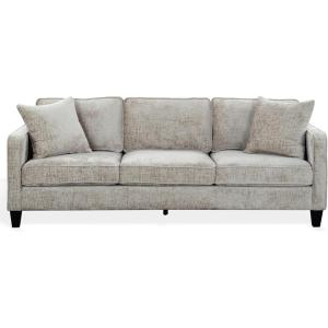 SAFAVIEH Couture – Taylyn Sofa – Navy Chenille Upholstery – Ideal for Living Room, Family Room, 86.6″ W x 35″ D x 33″ H (SFV6118A)(Light Brown)