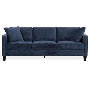 SAFAVIEH Couture – Taylyn Sofa – Navy Chenille Upholstery – Ideal for Living Room, Family Room, 86.6″ W x 35″ D x 33″ H (SFV6118A)(Navy)