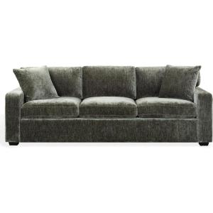 SAFAVIEH Couture – Vasquez 3-Seat Sofa – Dark Green Chenille Upholstery – Ideal for Living Room, Family Room, 92″ W x 37.5″ D x 34.3″ H (SFV6119A)(Dark Green)