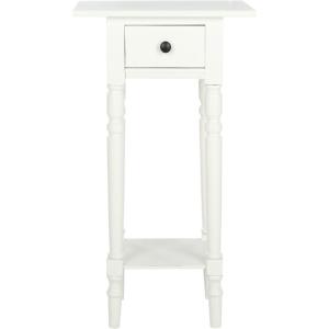 SAFAVIEH Home Collection Sabrina Cherry Side Table with Drawer(Distressed Cream)