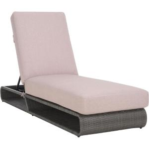 SAFAVIEH Outdoor Collection Vale Grey Brown/Light Grey Patio Adjustable Chaise Lounge Chair(Grey/Light Grey)