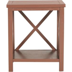 Safavieh American Homes Collection Candence Barley Cross Back End Table(Chocolate)