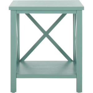 Safavieh American Homes Collection Candence Barley Cross Back End Table(Dusty Green)