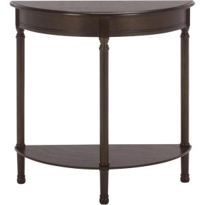 Safavieh Home Collection Tinsley Brown Half Moon Console Table CNS5723C(Dark Chocolate)