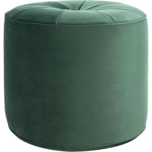 Safavieh Home Hawkem Light Grey Velvet Cylinder Ottoman(Emerald)
