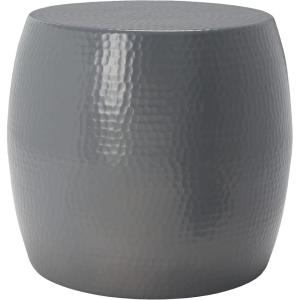 Safavieh Home Odin Silver Hammered Stool(Dark Grey)