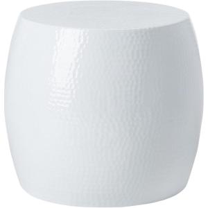 Safavieh Home Odin Silver Hammered Stool(White)