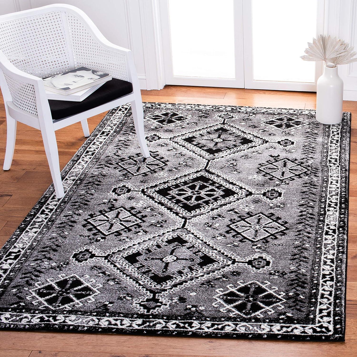 image:imageSAFAVIEH Area Rug 8x10 Vintage Hamadan Collection Large Orange amp Red Oriental Traditional Persian Design NonShedding amp Easy Cleaning Ideal for Living Room Bedroom Dining Space VTH293PGreyBlack
