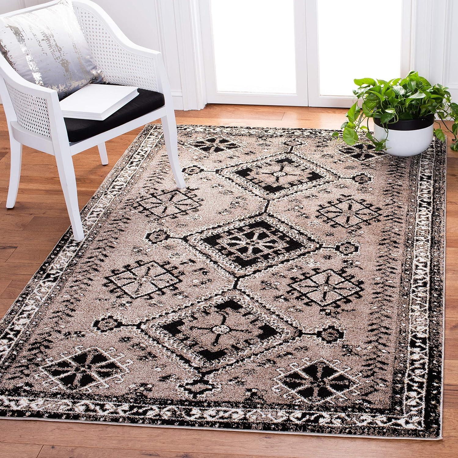 image:imageSAFAVIEH Area Rug 8x10 Vintage Hamadan Collection Large Orange amp Red Oriental Traditional Persian Design NonShedding amp Easy Cleaning Ideal for Living Room Bedroom Dining Space VTH293PBrownBlack