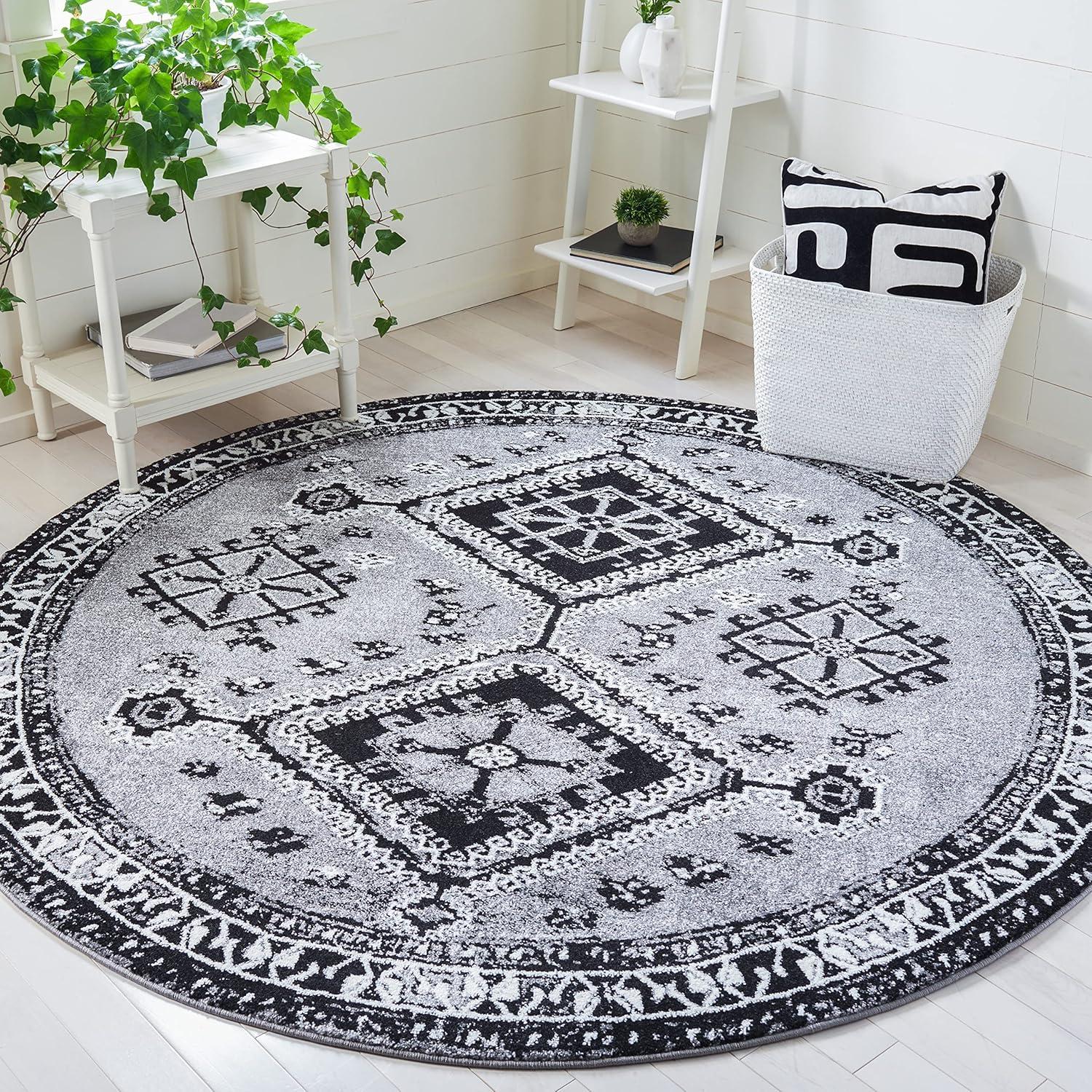 image:imageSAFAVIEH Area Rug 8x10 Vintage Hamadan Collection Large Orange amp Red Oriental Traditional Persian Design NonShedding amp Easy Cleaning Ideal for Living Room Bedroom Dining Space VTH293PGreyBlack