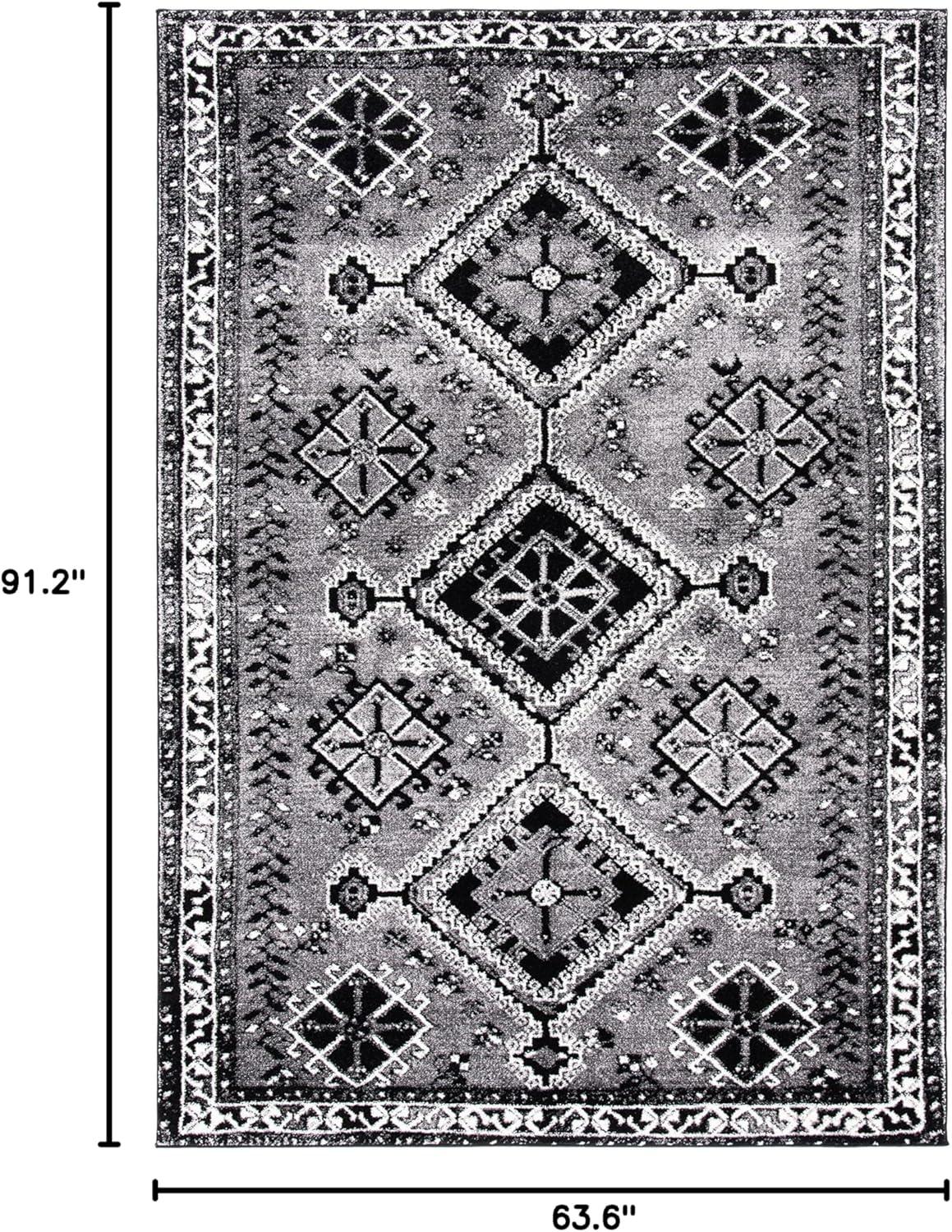 image:imageSAFAVIEH Area Rug 8x10 Vintage Hamadan Collection Large Orange amp Red Oriental Traditional Persian Design NonShedding amp Easy Cleaning Ideal for Living Room Bedroom Dining Space VTH293PGreyBlack