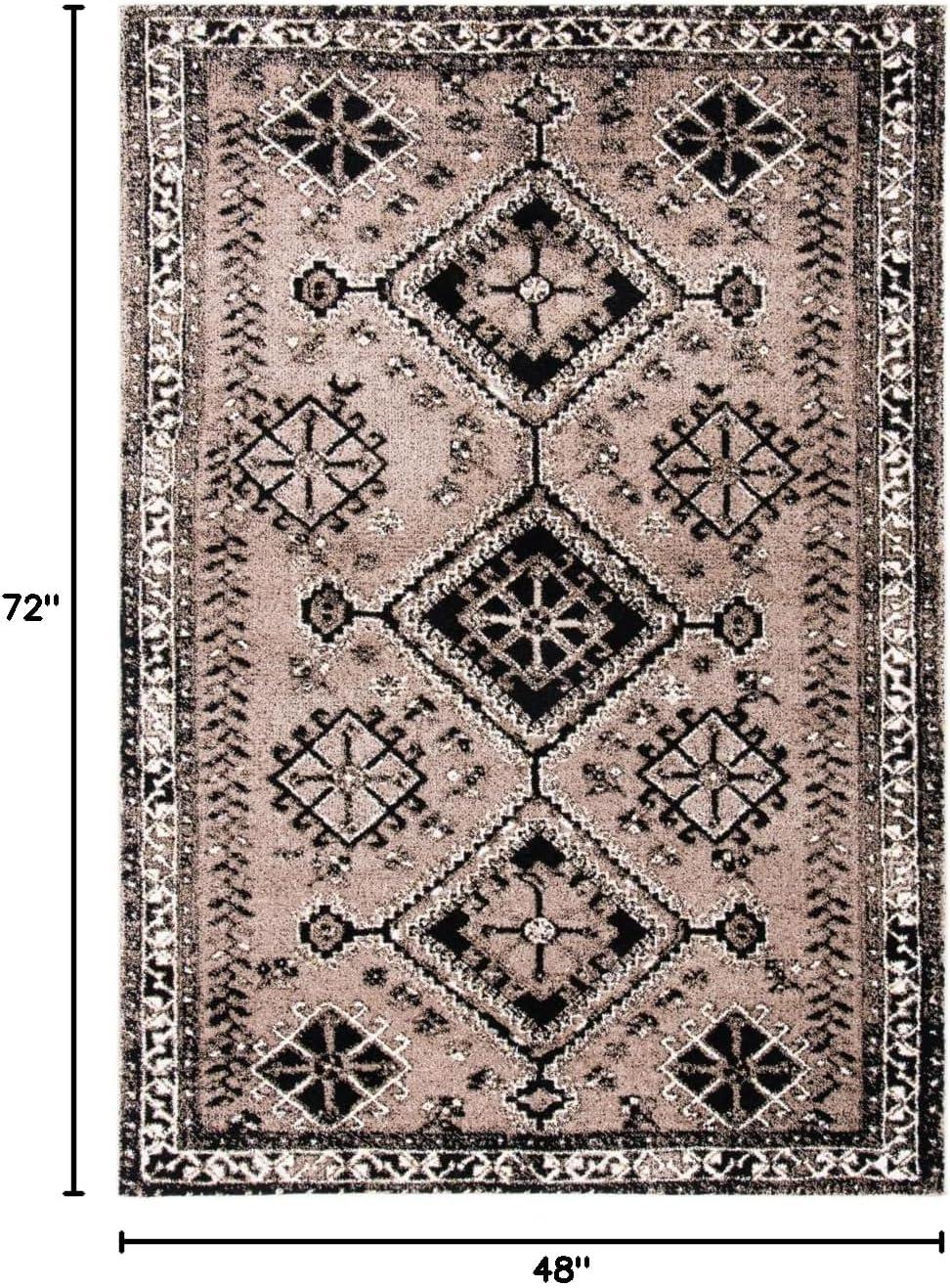 image:imageSAFAVIEH Area Rug 8x10 Vintage Hamadan Collection Large Orange amp Red Oriental Traditional Persian Design NonShedding amp Easy Cleaning Ideal for Living Room Bedroom Dining Space VTH293PBrownBlack