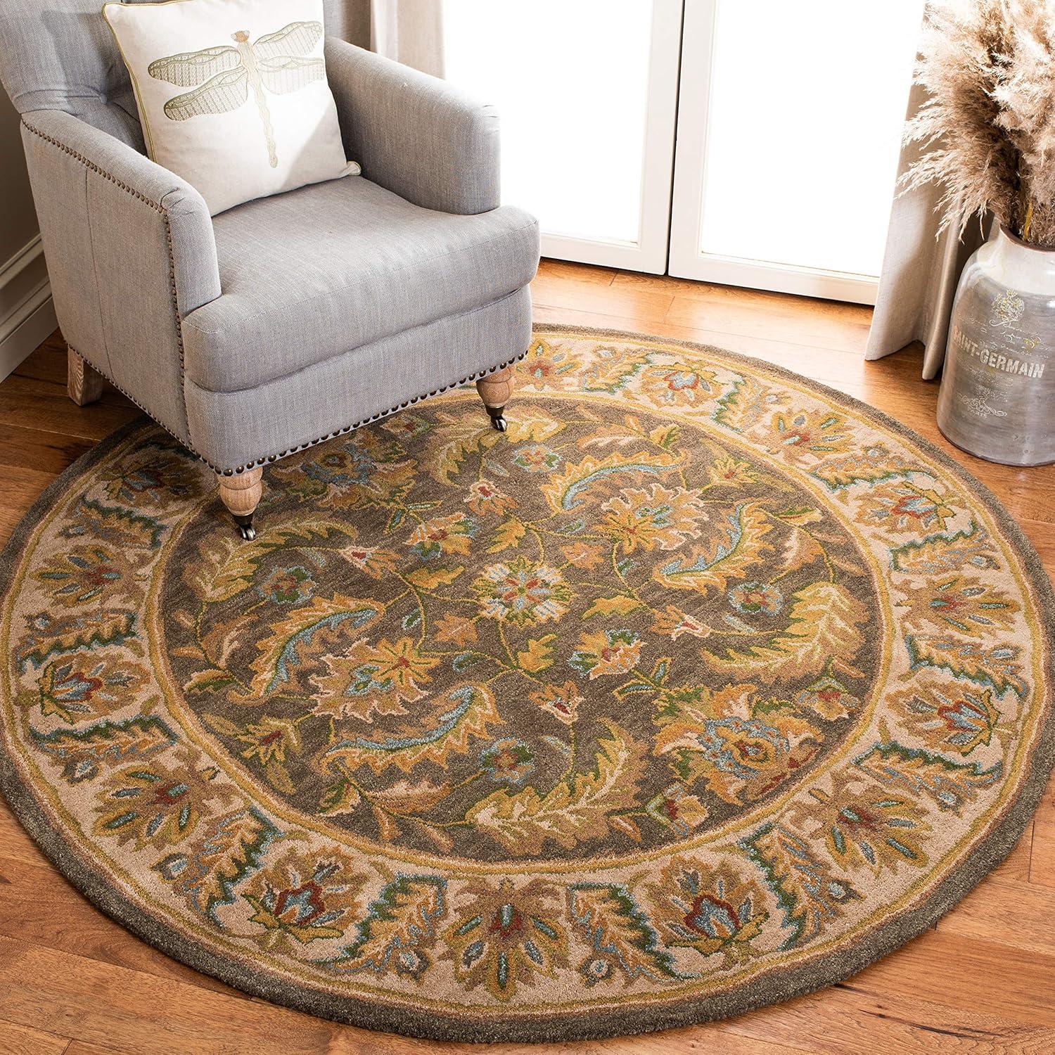 image:imageSAFAVIEH Heritage Collection Area Rug 5 x 8 Green amp Beige Handmade Traditional Oriental Wool Ideal for High Traffic Areas in Living Room Bedroom HG964AGreenBeige