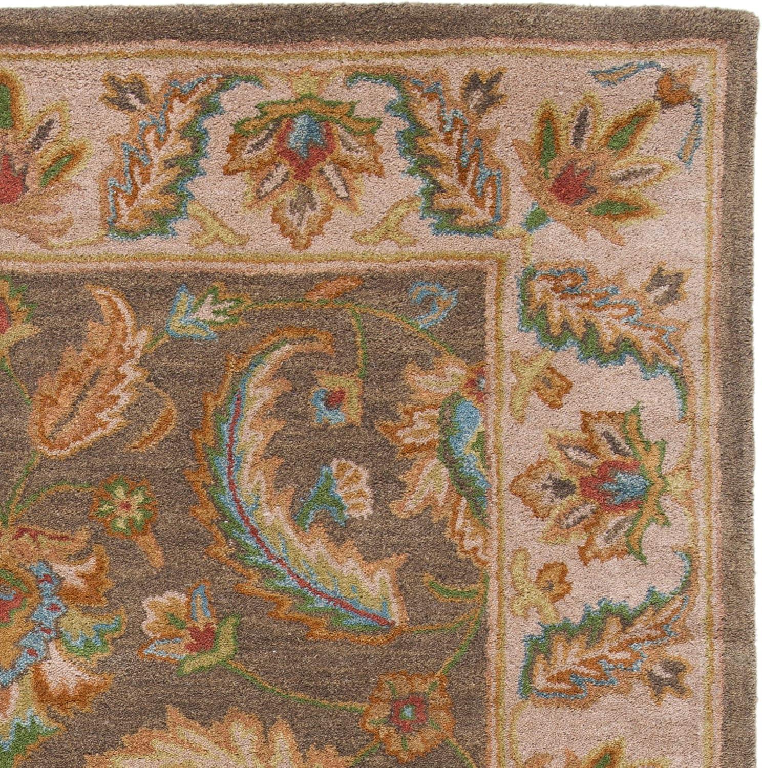 image:imageSAFAVIEH Heritage Collection Area Rug 5 x 8 Green amp Beige Handmade Traditional Oriental Wool Ideal for High Traffic Areas in Living Room Bedroom HG964AGreenBeige