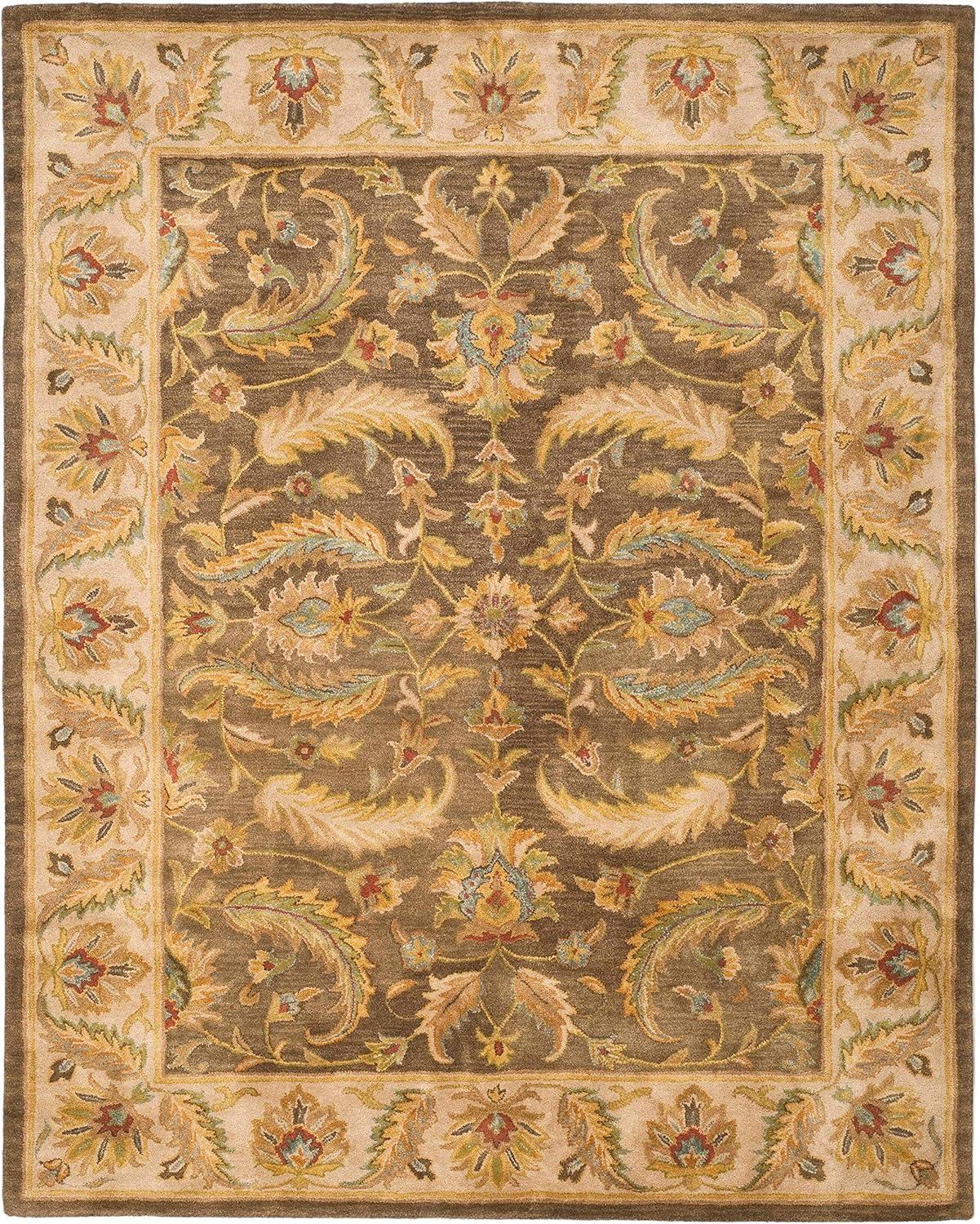 image:imageSAFAVIEH Heritage Collection Area Rug 5 x 8 Green amp Beige Handmade Traditional Oriental Wool Ideal for High Traffic Areas in Living Room Bedroom HG964AGreenBeige