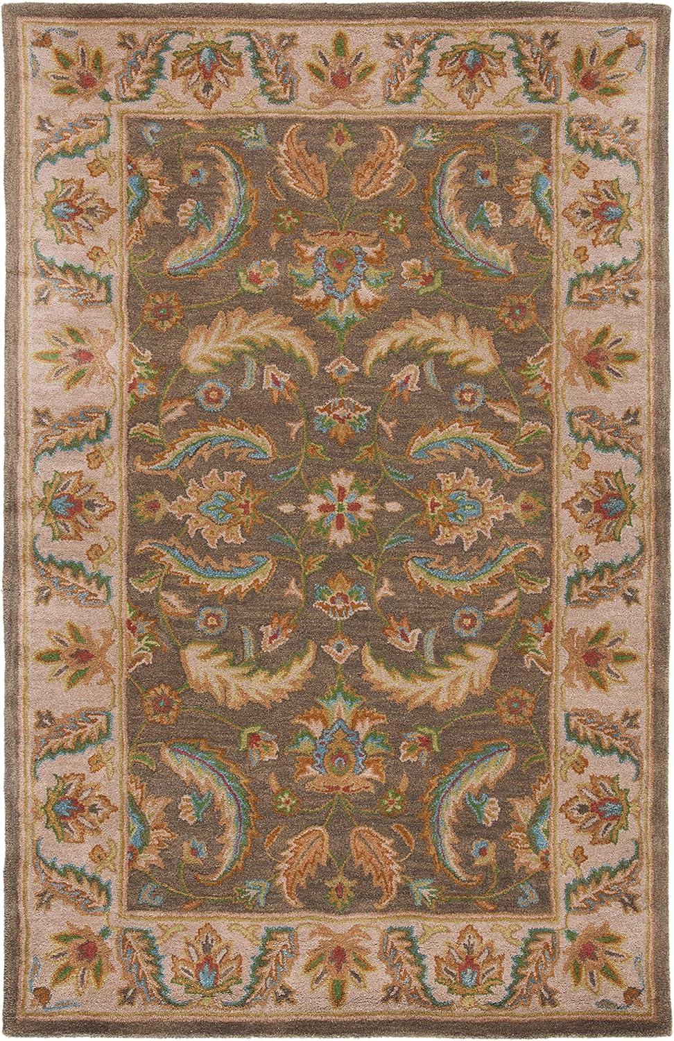 image:imageSAFAVIEH Heritage Collection Area Rug 5 x 8 Green amp Beige Handmade Traditional Oriental Wool Ideal for High Traffic Areas in Living Room Bedroom HG964AGreenBeige