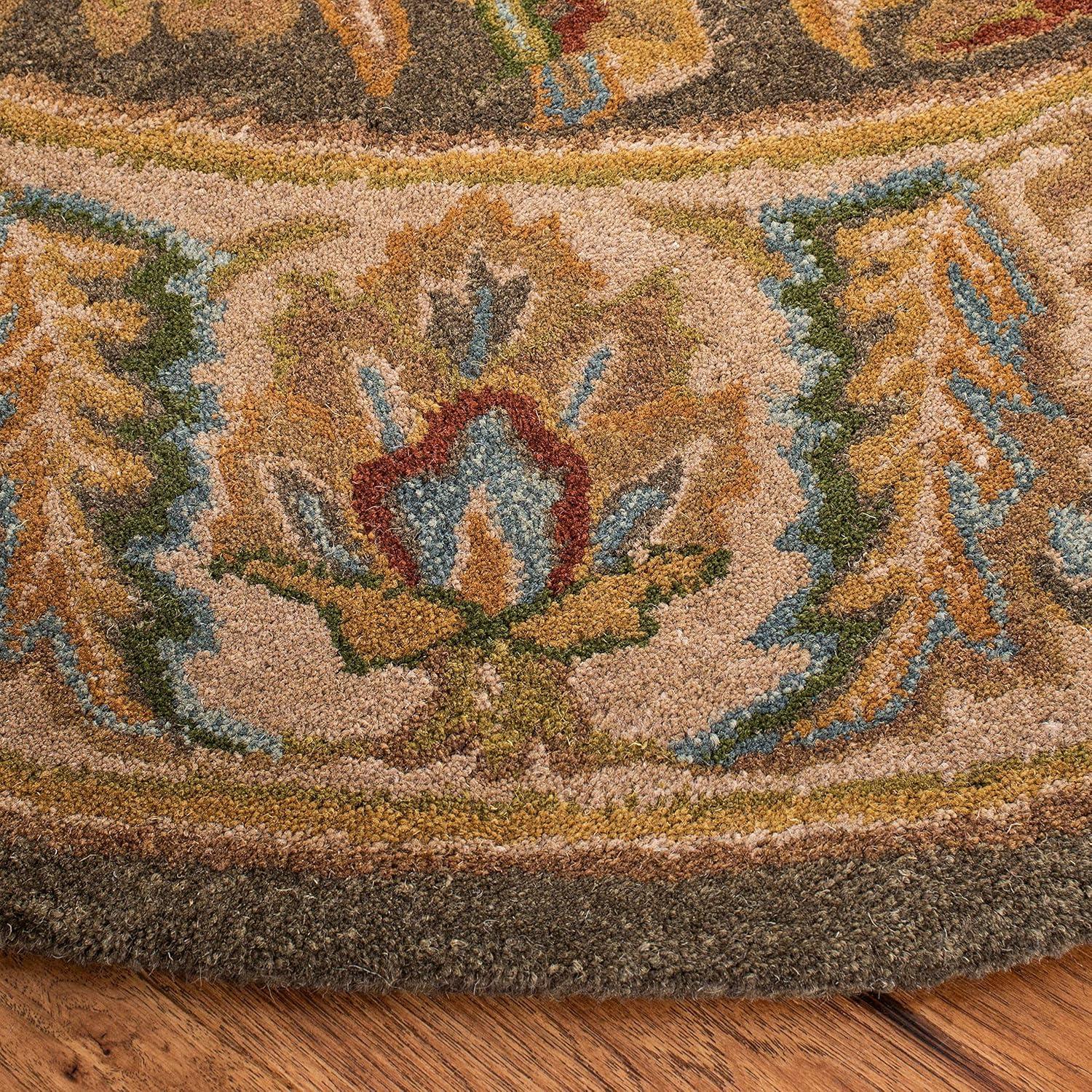 image:imageSAFAVIEH Heritage Collection Area Rug 5 x 8 Green amp Beige Handmade Traditional Oriental Wool Ideal for High Traffic Areas in Living Room Bedroom HG964AGreenBeige