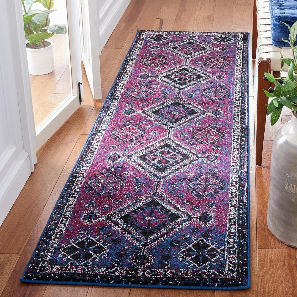 image:imageSAFAVIEH Area Rug 8x10  Vintage Hamadan Collection  Large  Orange amp Red Oriental Traditional Persian Design NonShedding amp Easy Cleaning Ideal for Living Room Bedroom Dining Space VTH293PPurpleBlack
