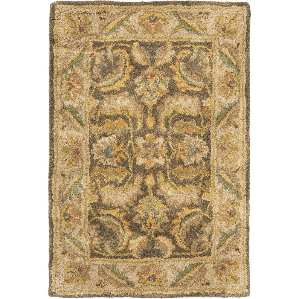 image:imageSAFAVIEH Heritage Collection Area Rug  5 x 8 Green amp Beige Handmade Traditional Oriental Wool Ideal for High Traffic Areas in Living Room Bedroom HG964AGreenBeige