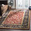 SAFAVIEH Area Rug 8×10 – Royalty Collection – Large – Rust & Navy, Handmade Wool, Traditional Oriental Design, Ideal for Living Room, Bedroom, Office, Dining Space (ROY256A)(Rust/Navy)