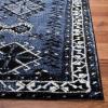 SAFAVIEH Area Rug 8×10 – Vintage Hamadan Collection – Large – Orange & Red, Oriental Traditional Persian Design, Non-Shedding & Easy Cleaning, Ideal for Living Room, Bedroom, Dining Space (VTH293P)(Blue/Black)