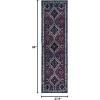 SAFAVIEH Area Rug 8×10 – Vintage Hamadan Collection – Large – Orange & Red, Oriental Traditional Persian Design, Non-Shedding & Easy Cleaning, Ideal for Living Room, Bedroom, Dining Space (VTH293P)(Purple/Black)