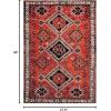 SAFAVIEH Area Rug 8×10 – Vintage Hamadan Collection – Large – Orange & Red, Oriental Traditional Persian Design, Non-Shedding & Easy Cleaning, Ideal for Living Room, Bedroom, Dining Space (VTH293P)(Orange/Red)