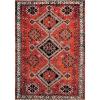 SAFAVIEH Area Rug 8×10 – Vintage Hamadan Collection – Large – Orange & Red, Oriental Traditional Persian Design, Non-Shedding & Easy Cleaning, Ideal for Living Room, Bedroom, Dining Space (VTH293P)(Orange/Red)