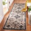 SAFAVIEH Area Rug 8×10 – Vintage Hamadan Collection – Large – Orange & Red, Oriental Traditional Persian Design, Non-Shedding & Easy Cleaning, Ideal for Living Room, Bedroom, Dining Space (VTH293P)(Brown/Black)