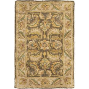 SAFAVIEH Heritage Collection Area Rug – 5′ x 8′, Green & Beige, Handmade Traditional Oriental Wool, Ideal for High Traffic Areas in Living Room, Bedroom (HG964A)(Green/Beige)