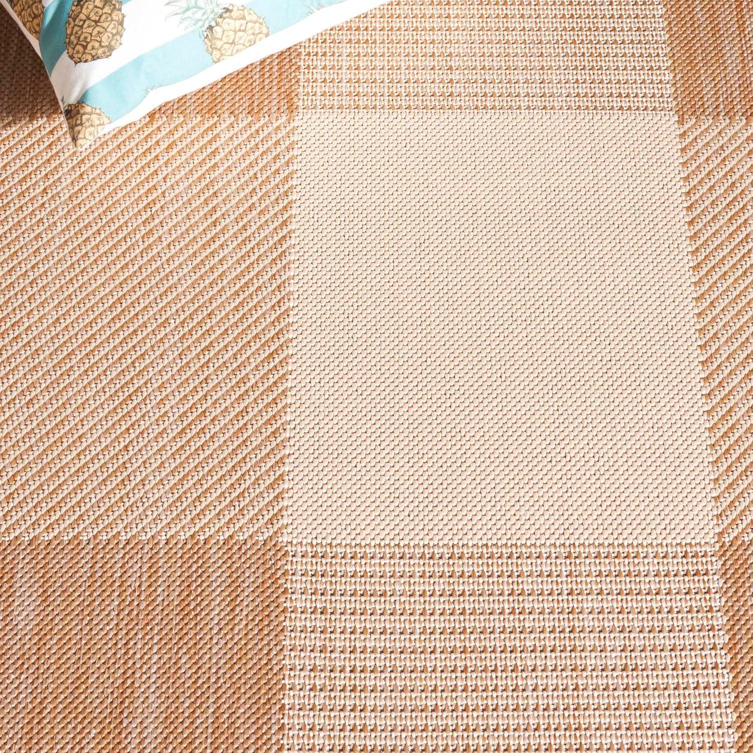 image:imageSAFAVIEH Washable Rug Outdoor Courtyard Collection 6 x 8 Red amp Bone Plaid Pattern NonShedding amp Easy Cleaning Ideal for Patio Entryway Mudroom Hallway Kitchen CY6201238NaturalBeige