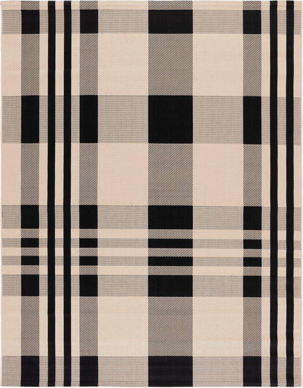 image:imageSAFAVIEH Washable Rug Outdoor Courtyard Collection 6 x 8 Red amp Bone Plaid Pattern NonShedding amp Easy Cleaning Ideal for Patio Entryway Mudroom Hallway Kitchen CY6201238GreenBeige
