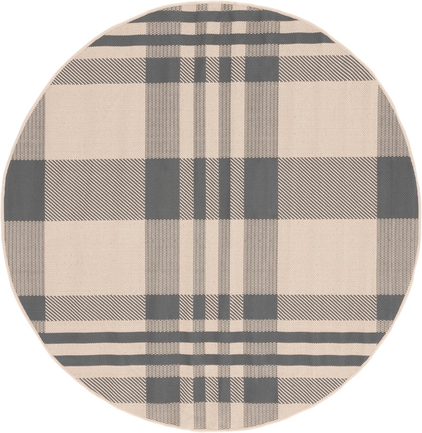 image:imageSAFAVIEH Washable Rug Outdoor Courtyard Collection 6 x 8 Red amp Bone Plaid Pattern NonShedding amp Easy Cleaning Ideal for Patio Entryway Mudroom Hallway Kitchen CY6201238GreyBone