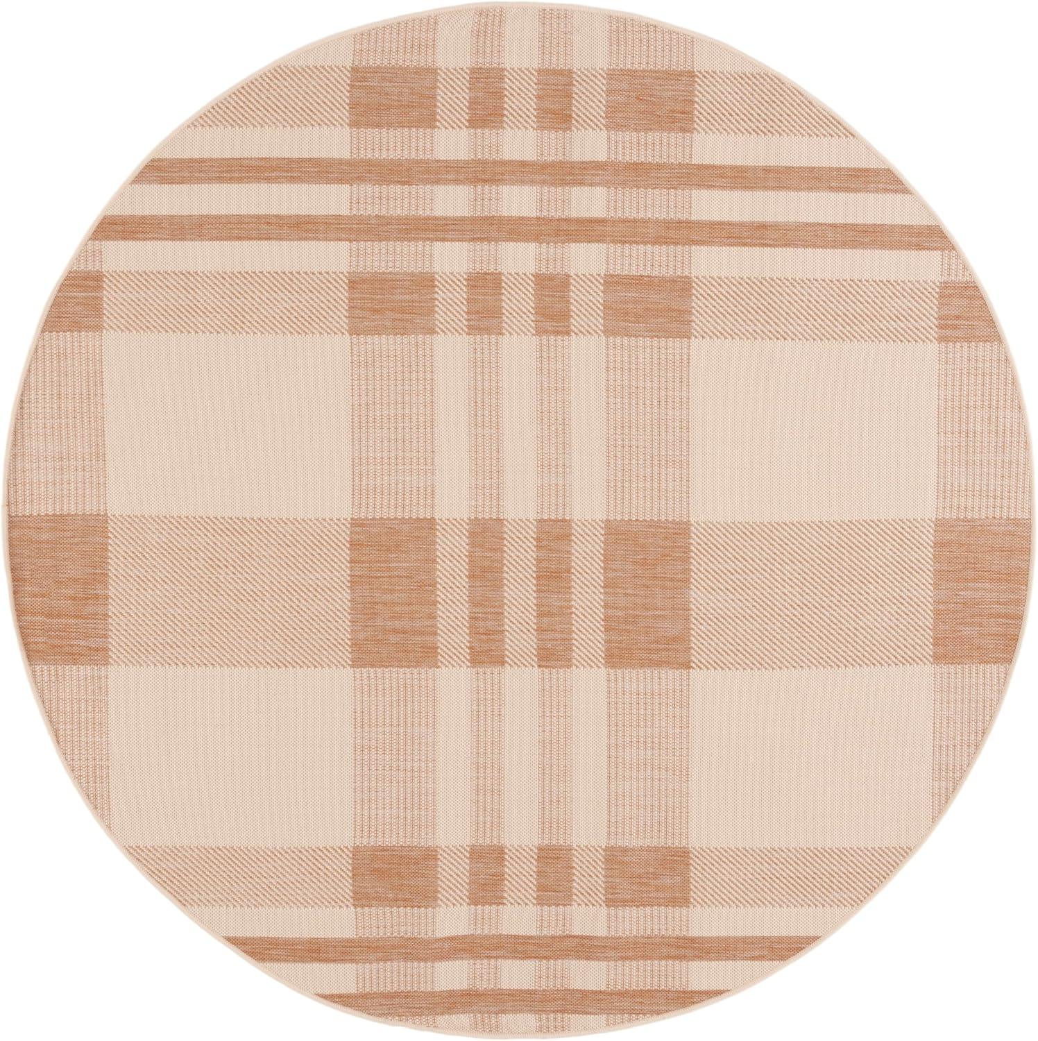 image:imageSAFAVIEH Washable Rug Outdoor Courtyard Collection 6 x 8 Red amp Bone Plaid Pattern NonShedding amp Easy Cleaning Ideal for Patio Entryway Mudroom Hallway Kitchen CY6201238NaturalBeige