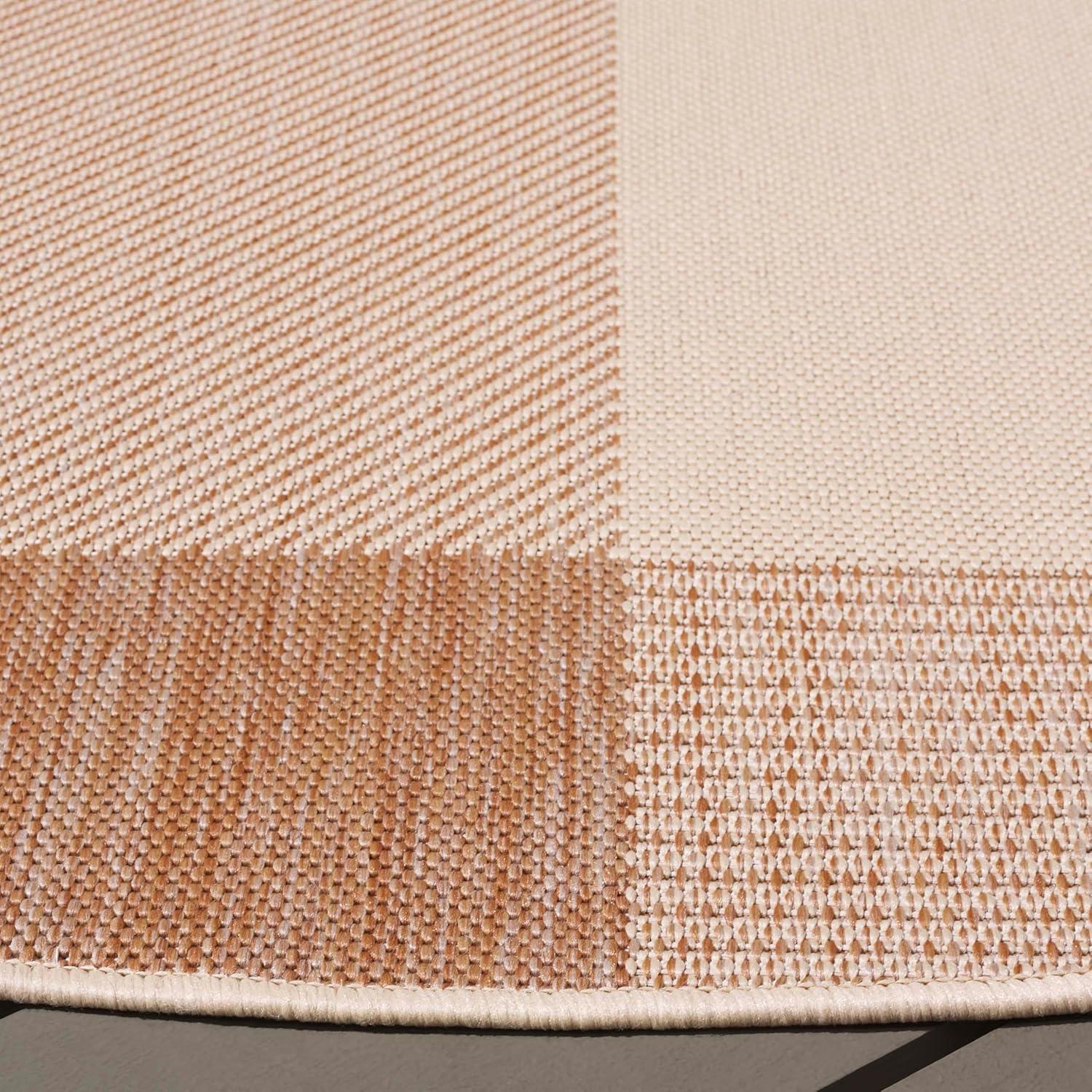 image:imageSAFAVIEH Washable Rug Outdoor Courtyard Collection 6 x 8 Red amp Bone Plaid Pattern NonShedding amp Easy Cleaning Ideal for Patio Entryway Mudroom Hallway Kitchen CY6201238NaturalBeige