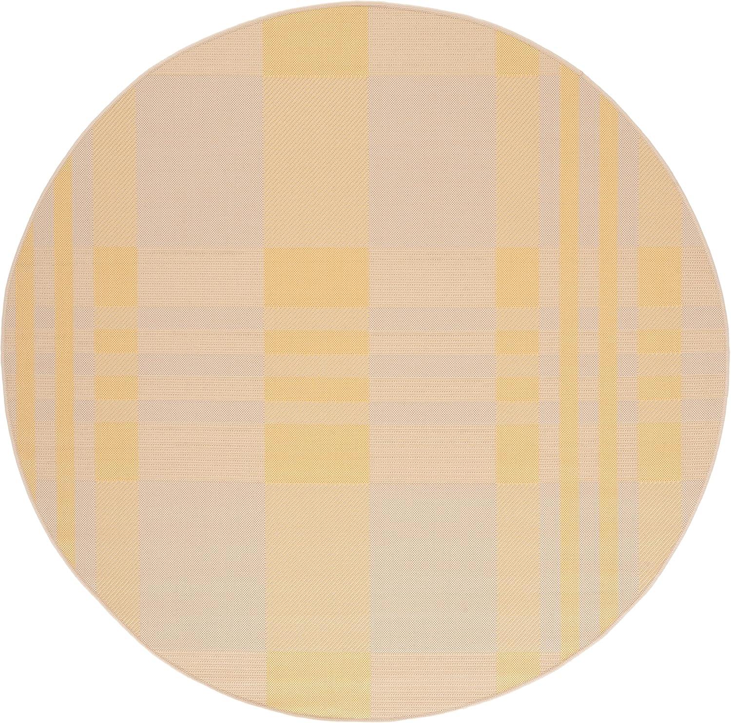 image:imageSAFAVIEH Washable Rug Outdoor Courtyard Collection 6 x 8 Red amp Bone Plaid Pattern NonShedding amp Easy Cleaning Ideal for Patio Entryway Mudroom Hallway Kitchen CY6201238GoldBeige