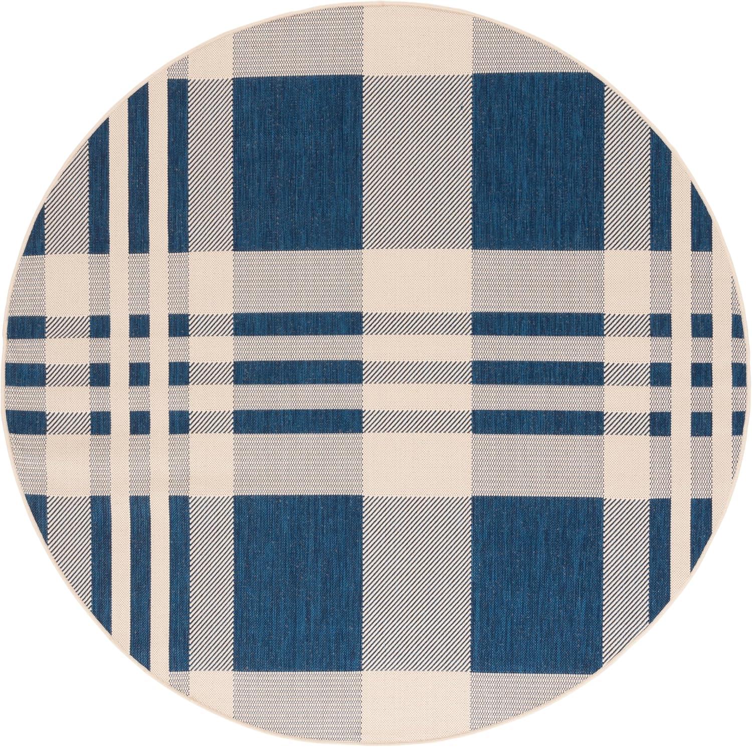 image:imageSAFAVIEH Washable Rug Outdoor Courtyard Collection 6 x 8 Red amp Bone Plaid Pattern NonShedding amp Easy Cleaning Ideal for Patio Entryway Mudroom Hallway Kitchen CY6201238NavyBeige