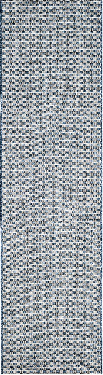 image:imageSAFAVIEH Washable Rug Outdoor Courtyard Collection 8 x 10 Light Blue amp Light Grey NonShedding amp Easy Cleaning Ideal for Patio Backyard Mudroom DIning Space CY865337121BlueLight Grey