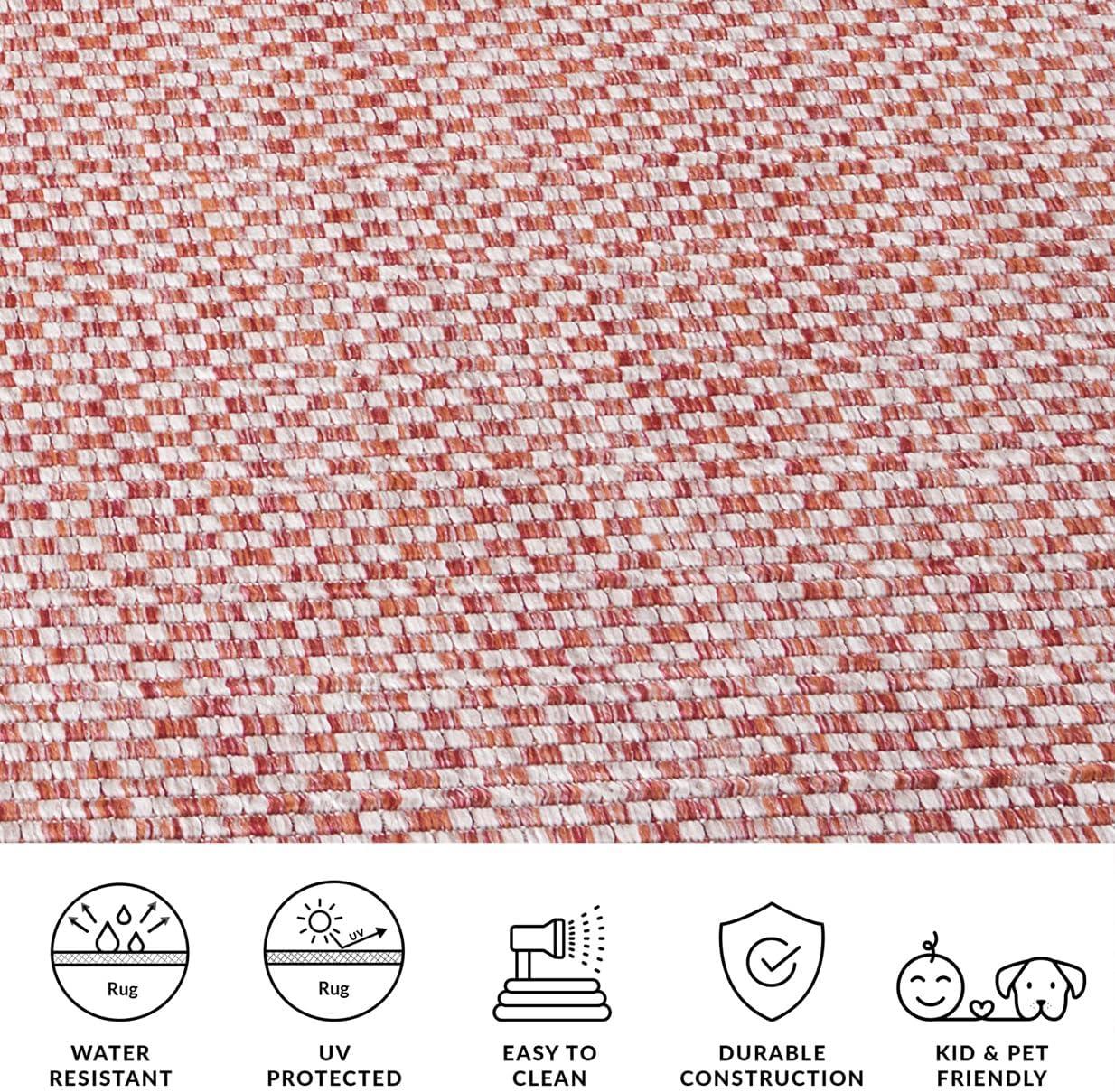image:imageSAFAVIEH Washable Rug Outdoor Courtyard Collection 8 x 10 Light Blue amp Light Grey NonShedding amp Easy Cleaning Ideal for Patio Backyard Mudroom DIning Space CY865337121RustLight Grey