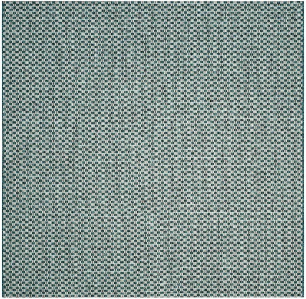 image:imageSAFAVIEH Washable Rug Outdoor Courtyard Collection 8 x 10 Light Blue amp Light Grey NonShedding amp Easy Cleaning Ideal for Patio Backyard Mudroom DIning Space CY865337121BlackLight Grey