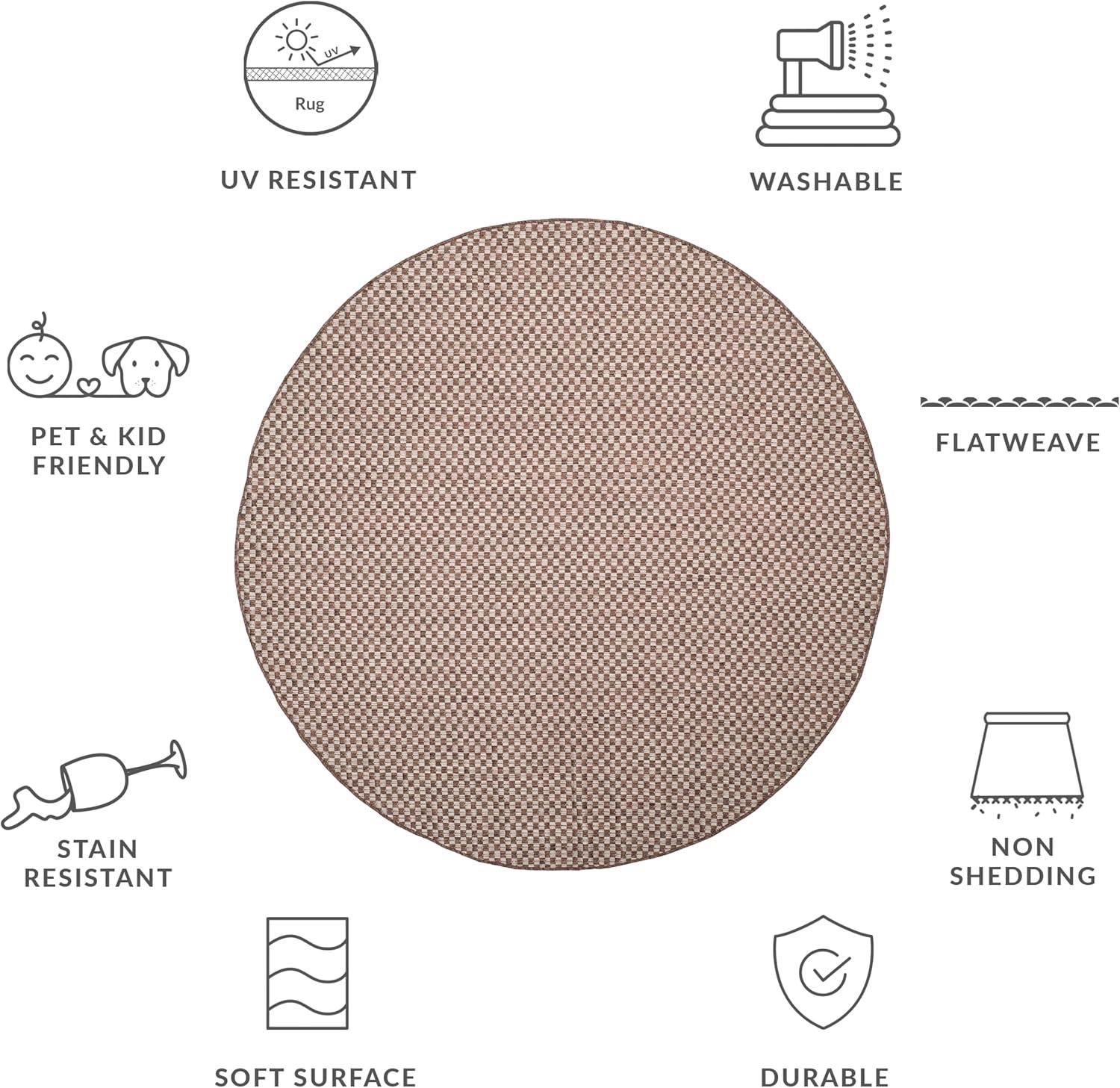 image:imageSAFAVIEH Washable Rug Outdoor Courtyard Collection 8 x 10 Light Blue amp Light Grey NonShedding amp Easy Cleaning Ideal for Patio Backyard Mudroom DIning Space CY865337121Light BrownLight Grey
