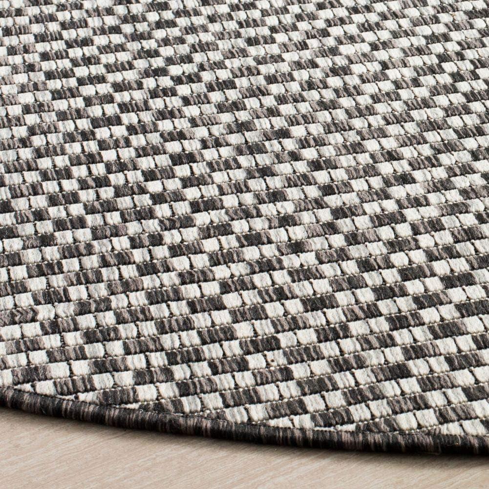 image:imageSAFAVIEH Washable Rug Outdoor Courtyard Collection 8 x 10 Light Blue amp Light Grey NonShedding amp Easy Cleaning Ideal for Patio Backyard Mudroom DIning Space CY865337121BlackLight Grey