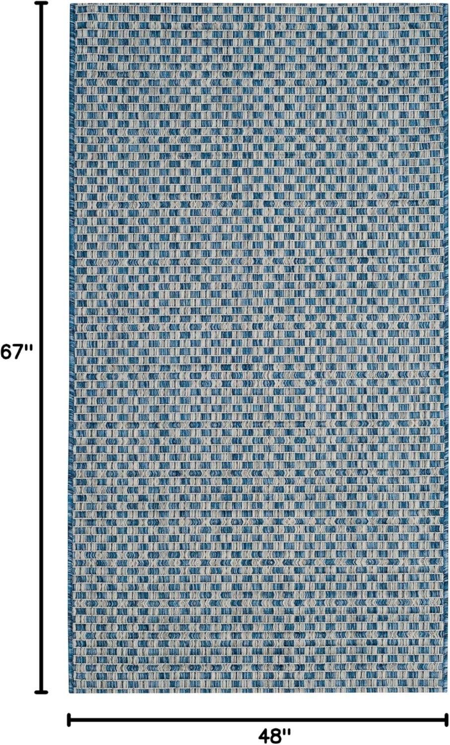 image:imageSAFAVIEH Washable Rug Outdoor Courtyard Collection 8 x 10 Light Blue amp Light Grey NonShedding amp Easy Cleaning Ideal for Patio Backyard Mudroom DIning Space CY865337121BlueLight Grey