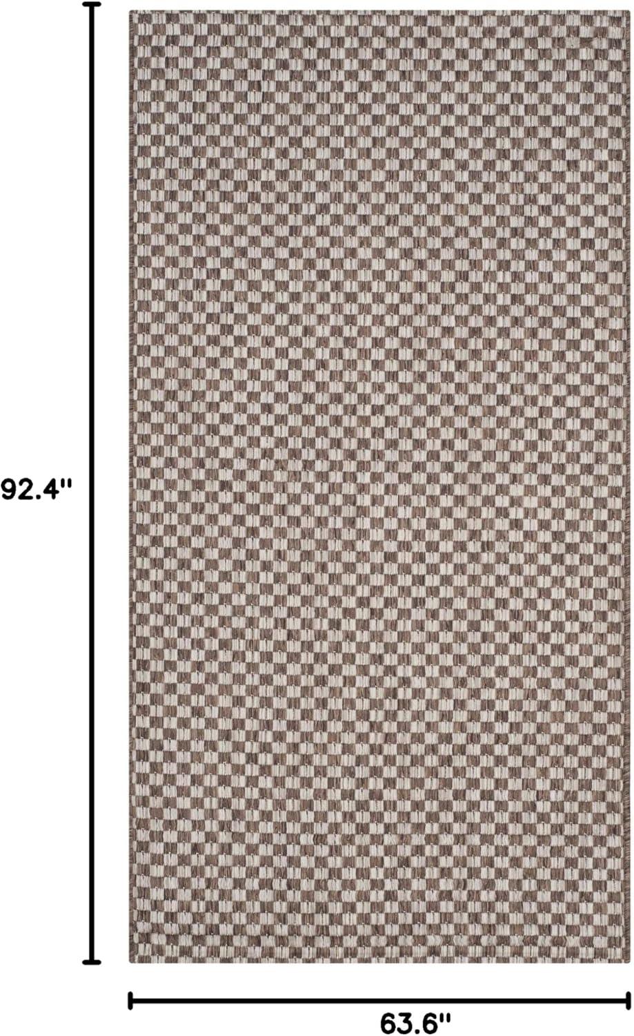 image:imageSAFAVIEH Washable Rug Outdoor Courtyard Collection 8 x 10 Light Blue amp Light Grey NonShedding amp Easy Cleaning Ideal for Patio Backyard Mudroom DIning Space CY865337121Light BrownLight Grey