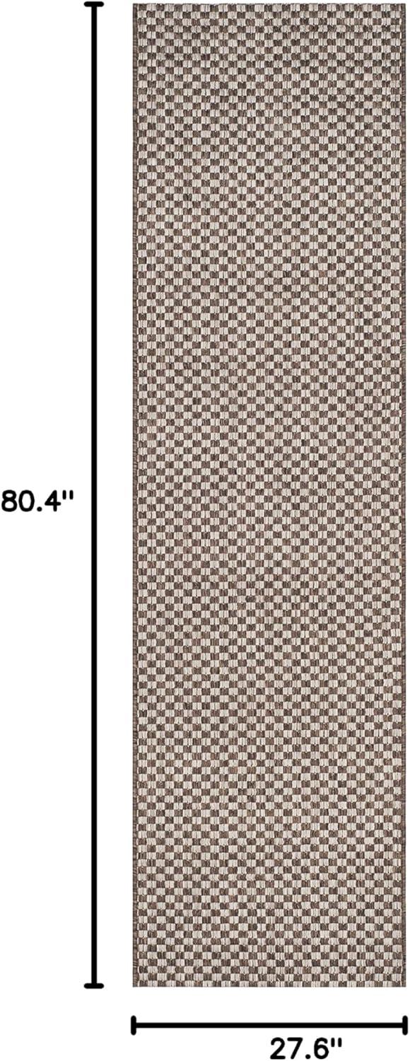 image:imageSAFAVIEH Washable Rug Outdoor Courtyard Collection 8 x 10 Light Blue amp Light Grey NonShedding amp Easy Cleaning Ideal for Patio Backyard Mudroom DIning Space CY865337121Light BrownLight Grey